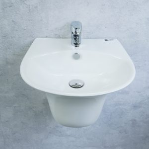 Ảnh công trình thực tế Lavabo Treo Tường Liền Khối Ecod EC6003