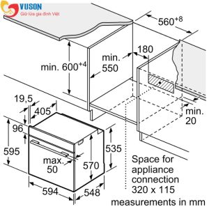 Ảnh công trình thực tế Lò Nướng Âm Tủ Bosch TGB.HBS534BB0B