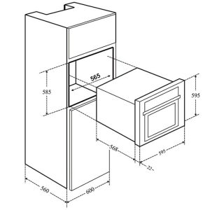 Ảnh công trình thực tế Lò Nướng Âm Tủ Canzy CZ-06DL