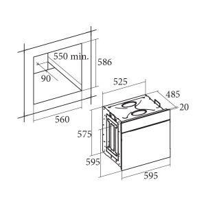 Ảnh công trình thực tế Lò Nướng Cata CD 760 AS BK