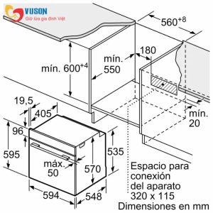 Ảnh công trình thực tế Lò Nướng Kết Hợp Hấp Bosch HQA574ES3 Seri 4 71L