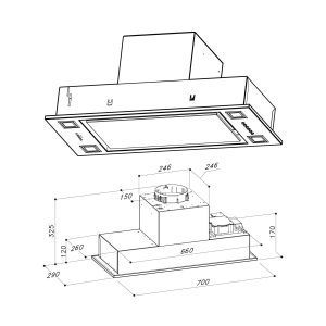 Ảnh công trình thực tế Máy Hút Mùi Âm Tủ Dudoff Vista S70