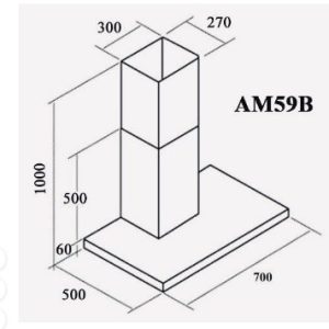 Ảnh công trình thực tế Máy Hút Mùi Áp Tường Munchen AM59B ( Black Edition )
