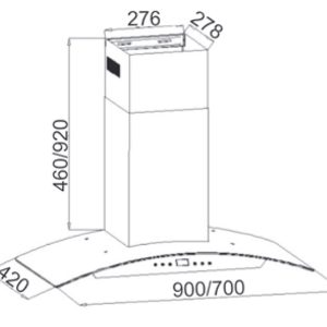 Ảnh công trình thực tế Máy Hút Mùi Canzy CZ-900TC
