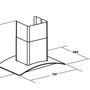 Ảnh công trình thực tế Máy Hút Mùi D’mestik C Glass P65/70