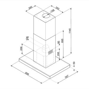 Ảnh công trình thực tế Máy Hút Mùi Đảo Smeg KI90XE