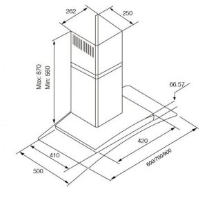 Ảnh công trình thực tế Máy Hút Mùi Dmestik TL 4070DMK