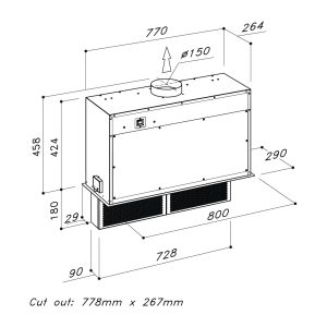 Ảnh công trình thực tế Máy Hút Mùi Dudoff Downdraft Ceto