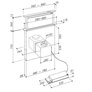 Ảnh công trình thực tế Máy Hút Mùi Dudoff Downdraft Titan