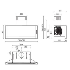 Ảnh công trình thực tế Máy Hút Mùi Dudoff Frame 90SGW