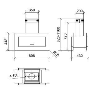 Ảnh công trình thực tế Máy Hút Mùi Dudoff Trisia Isola 90SGB