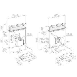 Ảnh công trình thực tế Máy Hút Mùi Elica PANDORA BL
