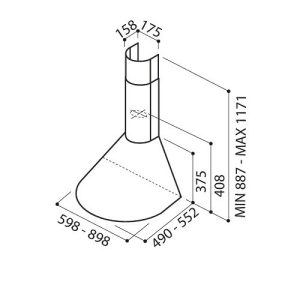 Ảnh công trình thực tế Máy Hút Mùi Elica TONDA IX F/60