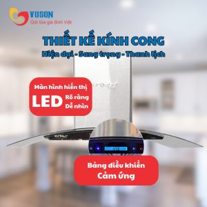 Ảnh công trình thực tế Máy Hút Mùi Kính Cong Eurosun EH-90K15E
