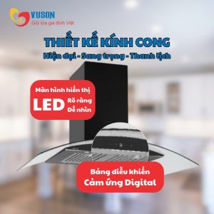 Ảnh công trình thực tế Máy Hút Mùi Kính Cong GrandX GX H90C55B