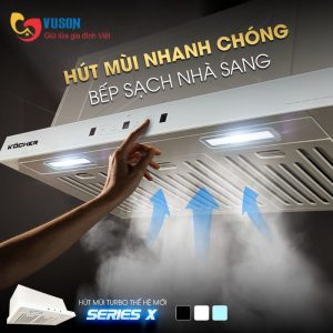 Ảnh công trình thực tế Máy Hút Mùi Kocher TURBO X-350T