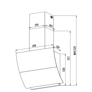 Ảnh công trình thực tế Máy Hút Mùi Lorca LC 658 VS-70cm