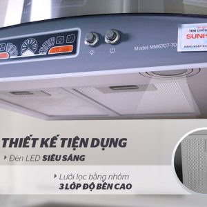 Ảnh công trình thực tế Máy Hút Mùi Sunhouse MaMa MM6707-70