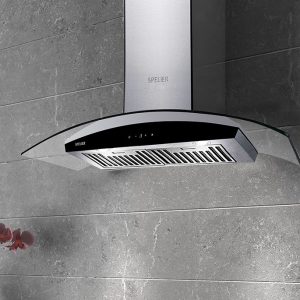 Ảnh công trình thực tế Máy Hút Mùi Toa Kính Gắn Tường Spelier SP 652GT