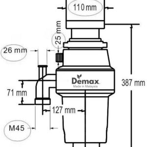 Ảnh công trình thực tế Máy Hủy Rác Demax GS560