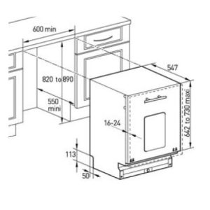 Ảnh công trình thực tế Máy Rửa Bát Brandt VH1235X