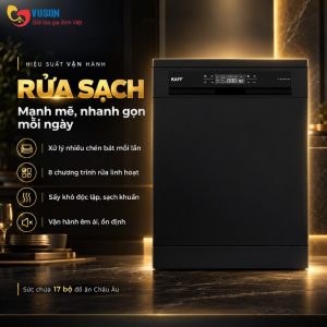 Ảnh công trình thực tế Máy Rửa Bát Độc Lập KAFF KF-SBL77805B17 GRC