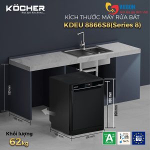 Ảnh công trình thực tế Máy Rửa Bát Kocher KDEU-8866S8 – Series 8