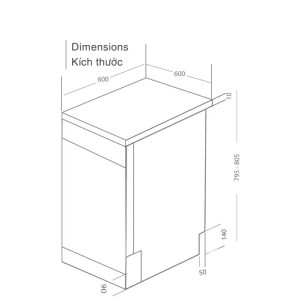Ảnh công trình thực tế Máy Rửa Bát Lorca LCI 9018SMS08B