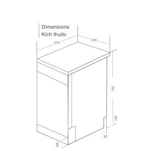 Ảnh công trình thực tế Máy Rửa Bát Lorca LCI9027SMS07B