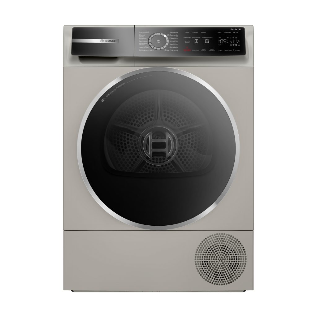 Máy sấy bơm nhiệt Bosch WQB246CX0 Serie 8 9kg màu bạc