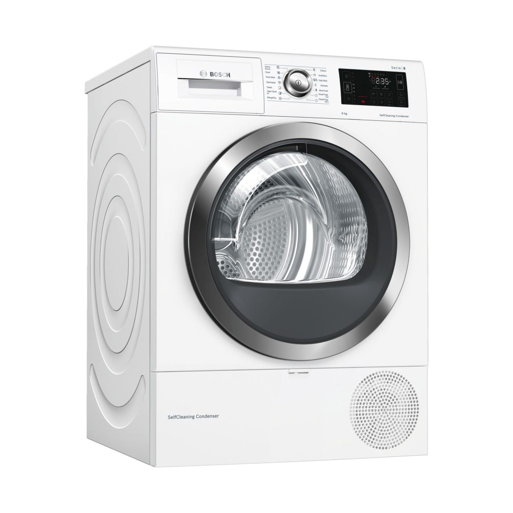 Máy sấy bơm nhiệt Bosch WTW876H8SG 8kg lồng 112 lít