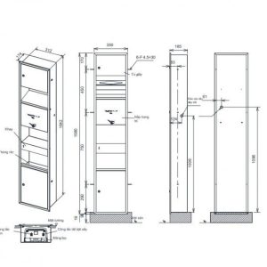 Ảnh công trình thực tế Máy sấy tay âm tường TOTO TYC602P kèm hộp giấy và thùng rác