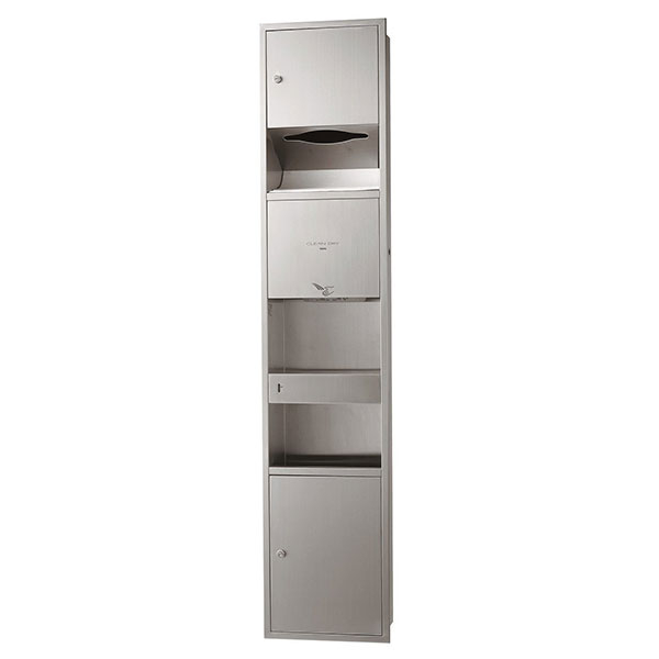 Máy sấy tay âm tường TOTO TYC602P kèm hộp giấy và thùng rác