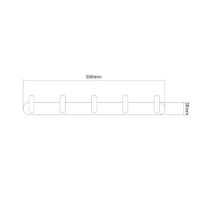 Ảnh công trình thực tế Móc Áo 5 Chia BASIC BP-70016B Đen