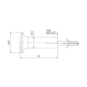 Ảnh công trình thực tế Móc áo L tròn TOTO YRH411V hợp kim kẽm