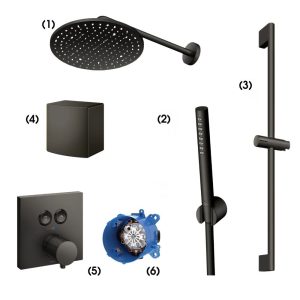 Set sen tắm âm tường 2 đường nước nhiệt độ TOTO TBW07003A/TBW02017A/TBW07019A/TBW08009A/TBV02406BA/TBN01001B bản #MBL