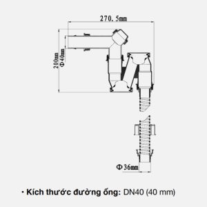 Ảnh công trình thực tế Siphon Chậu Rửa Bát 1 Hố Kluger KSP Z-SLIM