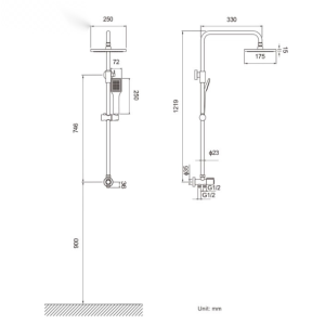 Ảnh công trình thực tế Thân Sen Tắm Đứng BASIC BW-80042