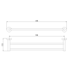 Thanh Máng Khăn Đôi BASIC BP-76306 - ảnh 2