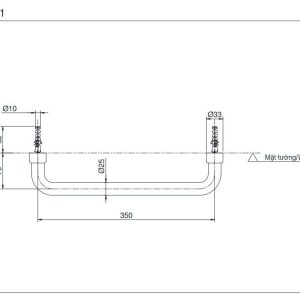 Ảnh công trình thực tế Thanh tay vịn TOTO TX3A1 dài 350 mm