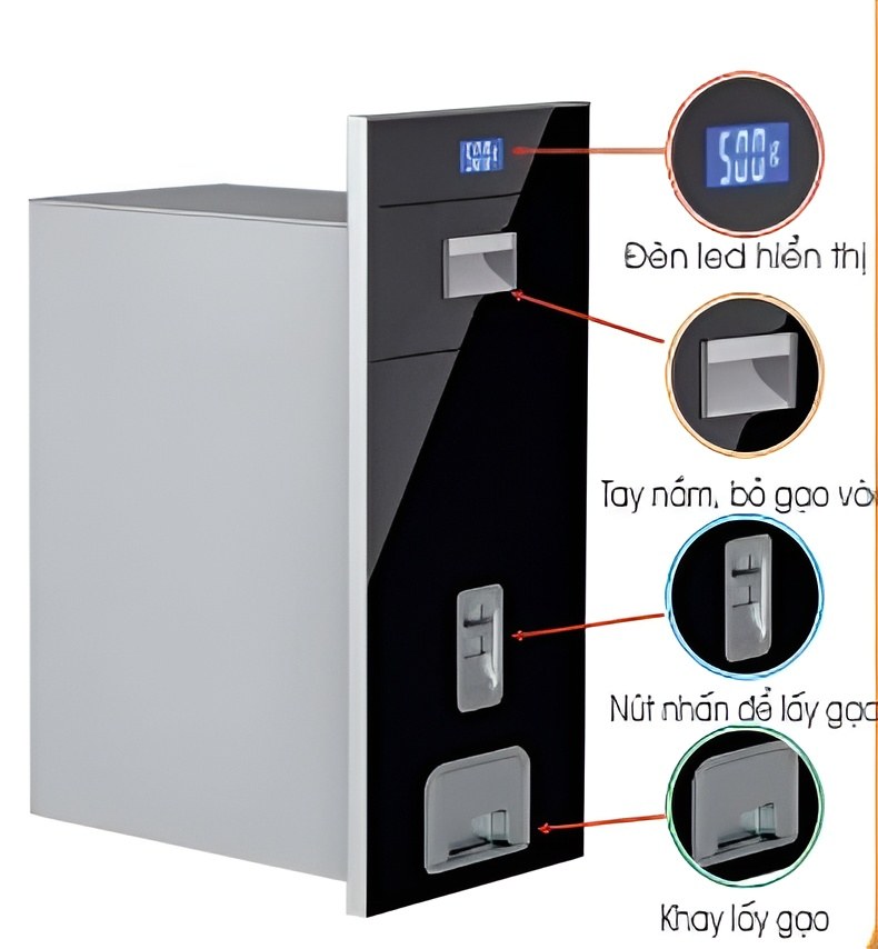 Thùng Gạo B-Gem BG-TG02_300 (Có Đèn Led)