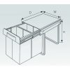 Thùng Rác Kéo 2 Ngăn Maadela MP-G47 - ảnh 2