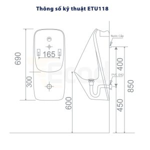 Ảnh công trình thực tế Tiểu Nam Cảm Ứng Ecod ETU118