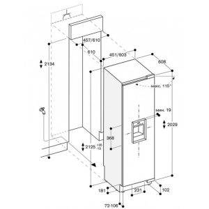 Ảnh công trình thực tế Tủ Đông Âm Hafele GAGGENAU 539.16.190