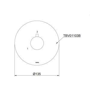 Ảnh công trình thực tế Van chuyển hướng 2 đường nước TOTO TBV01103B