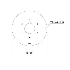 Ảnh công trình thực tế Van chuyển hướng 3 đường nước TOTO TBV01104B âm tường