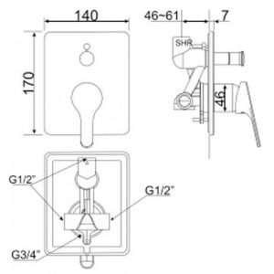 Ảnh công trình thực tế Van Điều Chỉnh American Standard WF-1420 Âm Tường Concept