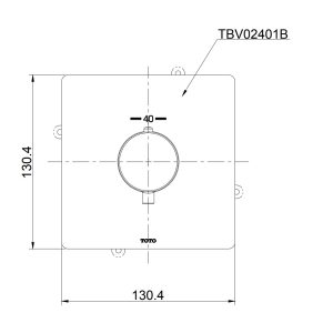 Ảnh công trình thực tế Van điều chỉnh nhiệt độ TOTO TBV02401B cho sen tắm âm tường