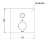 Van điều chỉnh nhiệt độ TOTO TBV02405B kèm van dừng âm tường - ảnh 2