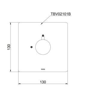 Ảnh công trình thực tế Van dừng TOTO TBV02101B âm tường